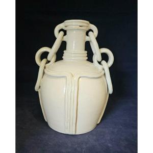 Grand vase en céramique de Malicorne, atelier Emile Tessier