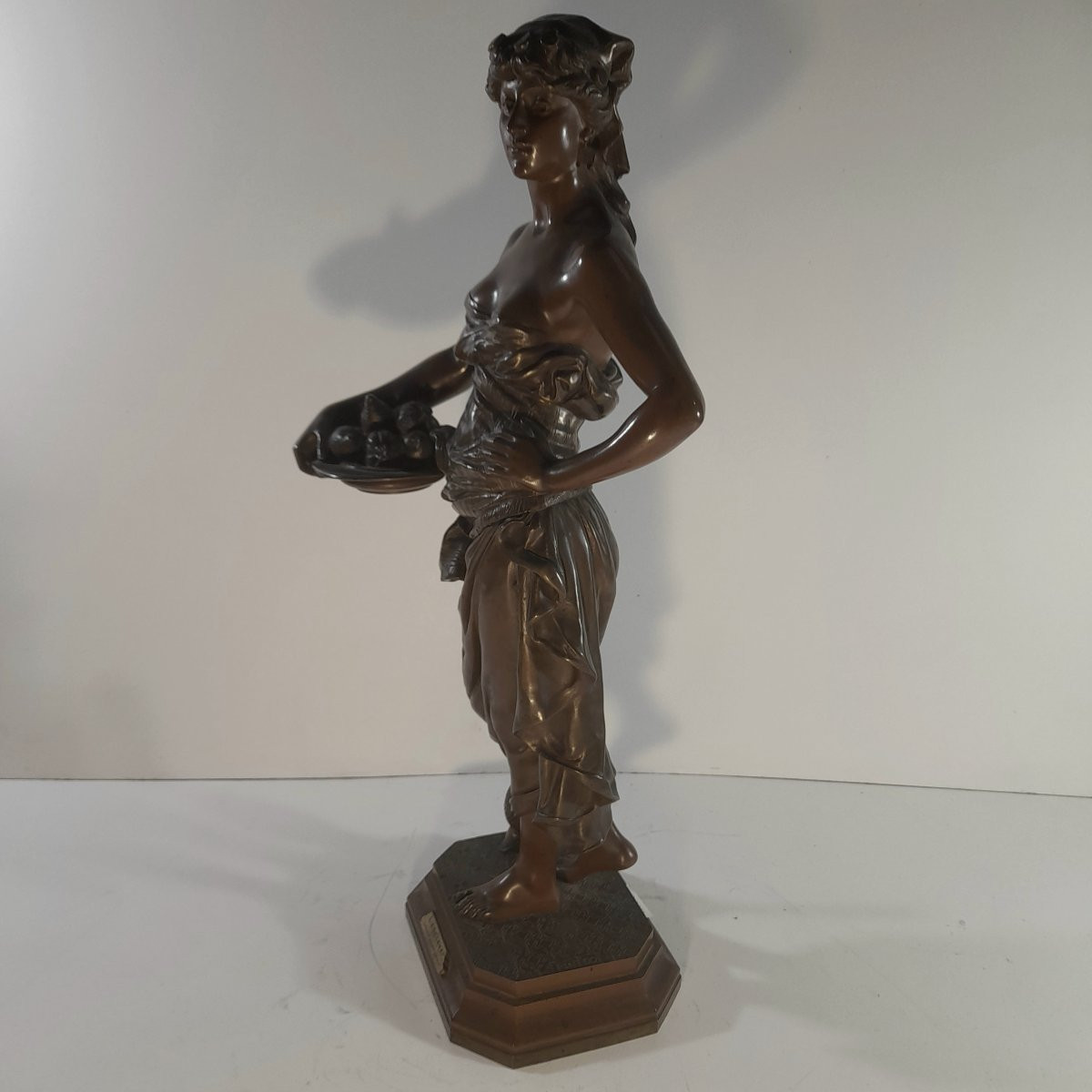 The Slave, A Bronze Sculpture With Double Patinas, Signed Pinédo Emile  -photo-2