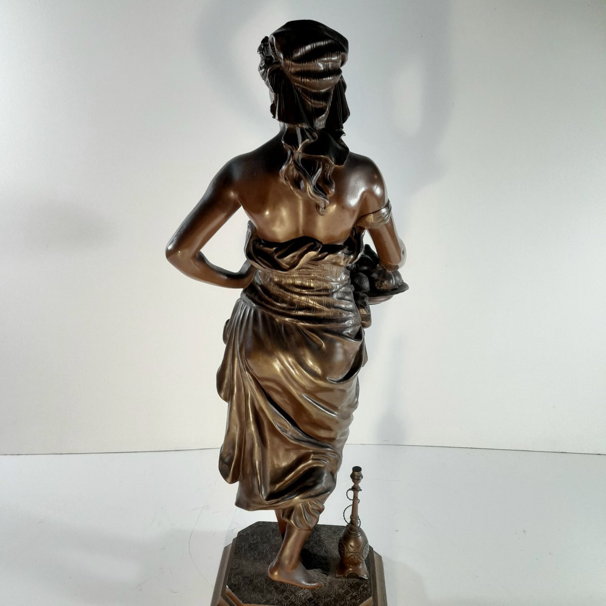 The Slave, A Bronze Sculpture With Double Patinas, Signed Pinédo Emile  -photo-3