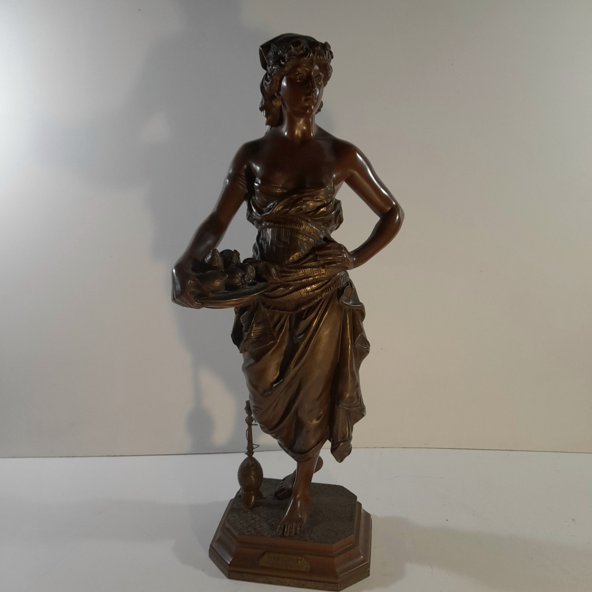 The Slave, A Bronze Sculpture With Double Patinas, Signed Pinédo Emile  