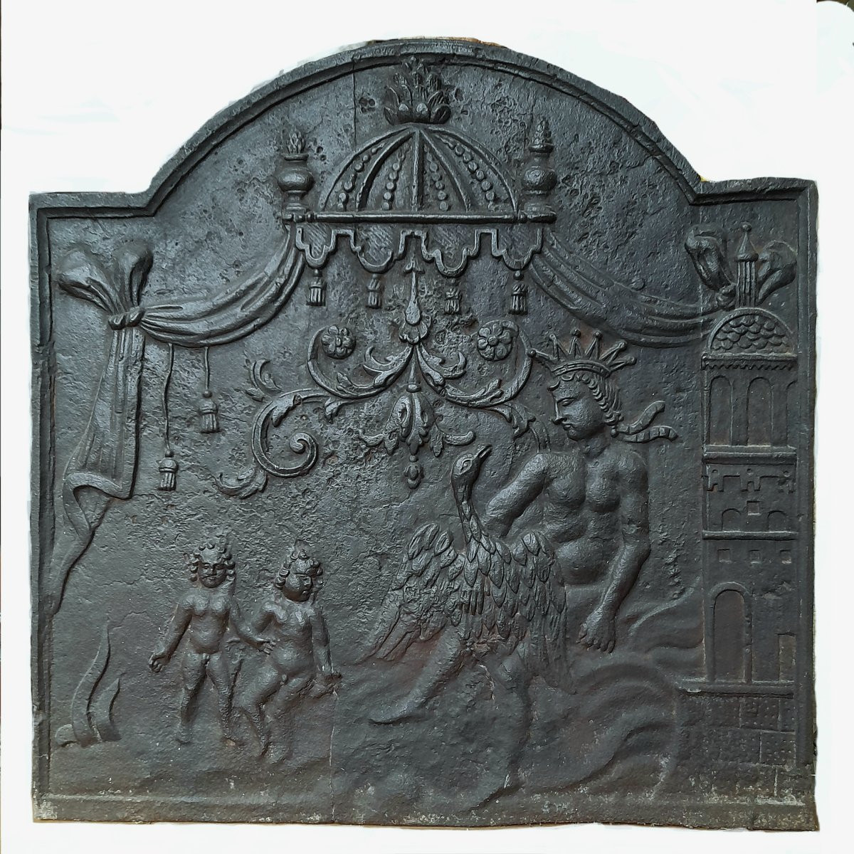 18th Century Cast Iron Fireplace Backplate -photo-2