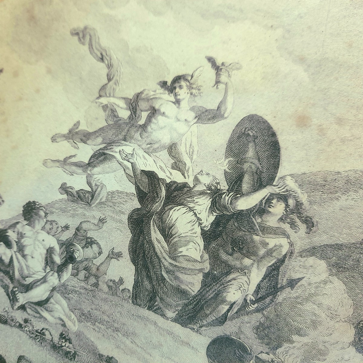 Le Mire Noël gravure 18ème du plafond du grand théâtre de Bordeaux peint par J.B Robin -photo-3