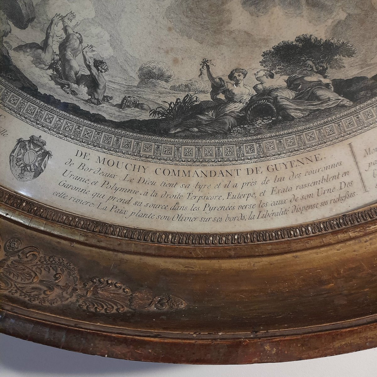 Le Mire Noël gravure 18ème du plafond du grand théâtre de Bordeaux peint par J.B Robin -photo-1