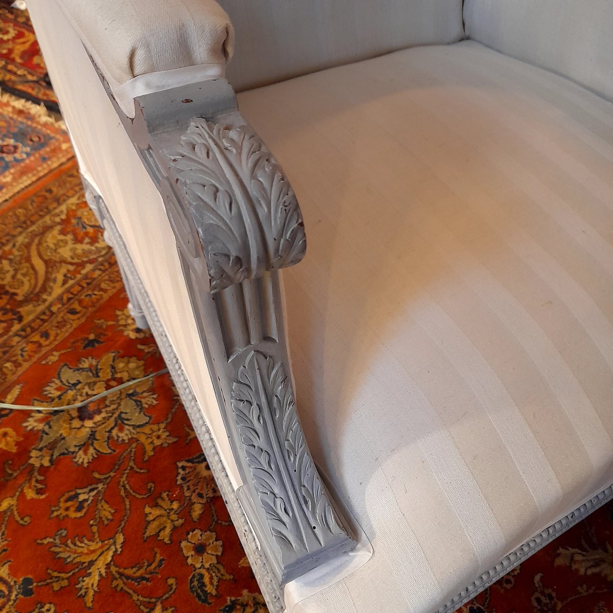 Chaise longue dite duchesse brisée style LouisXVI 19ème -photo-4