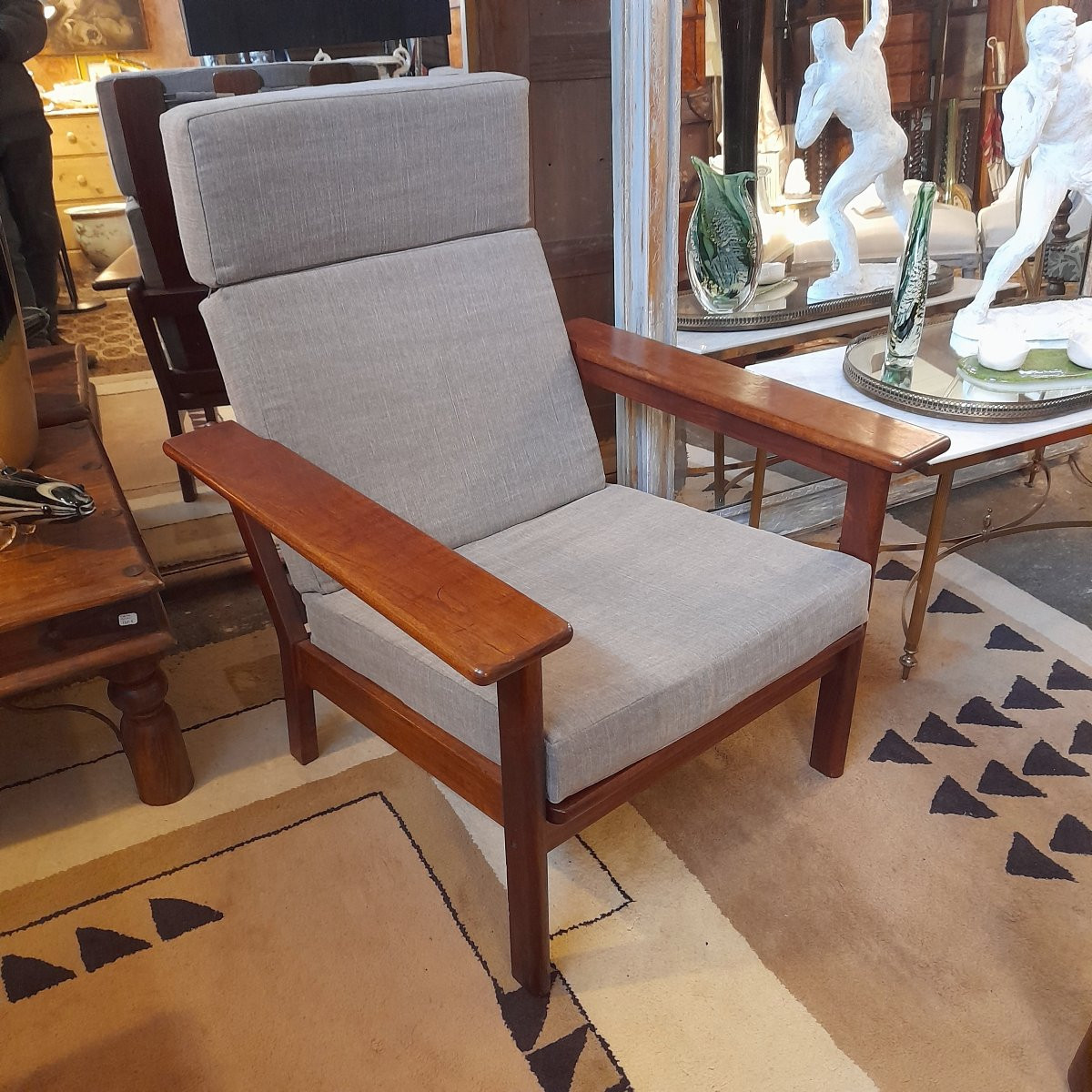 Pair Of Scandinavian Teak Armchairs By Borge Jensen And Sonner Korinth -photo-4