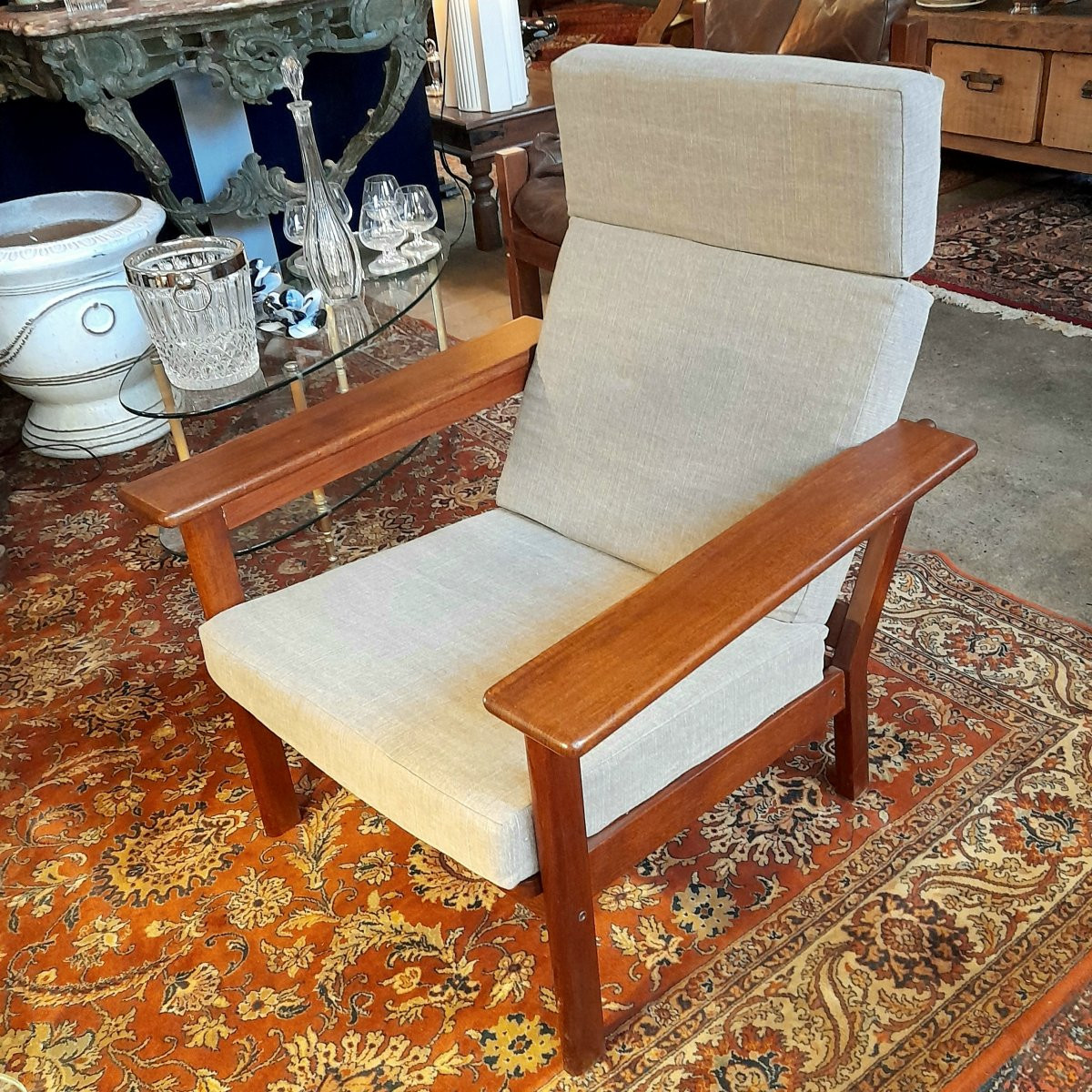 Pair Of Scandinavian Teak Armchairs By Borge Jensen And Sonner Korinth -photo-3
