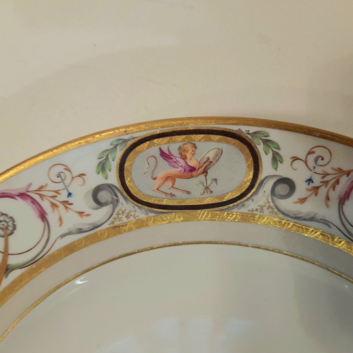 Porcelain Plate From The Imperial Factory Of Vienna, Late 18th Century -photo-3