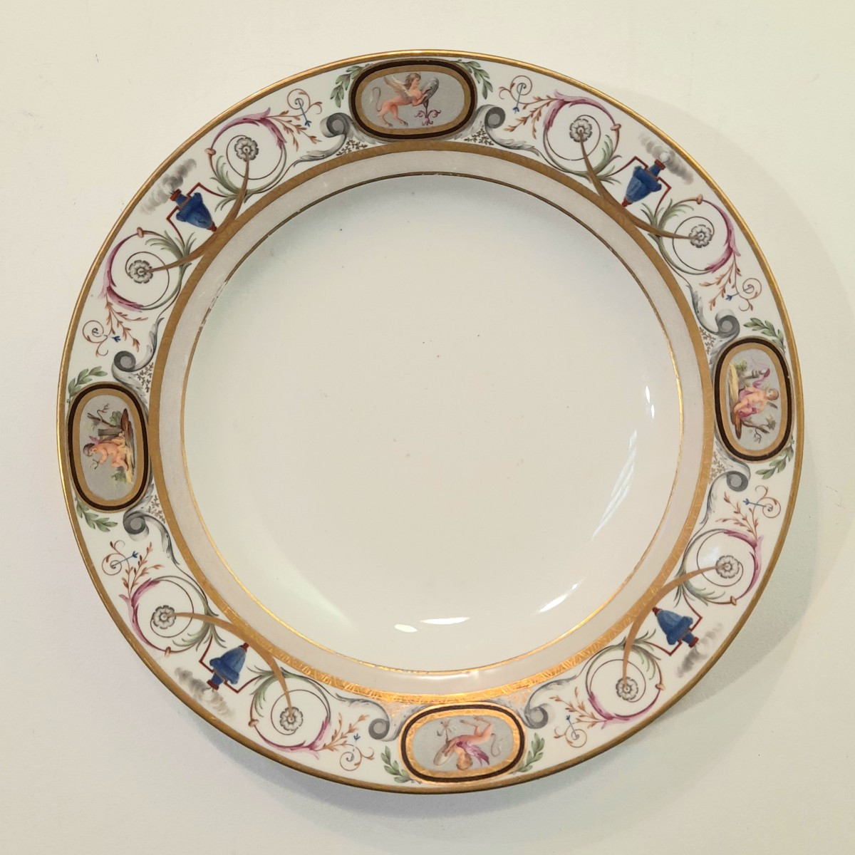 Porcelain Plate From The Imperial Factory Of Vienna, Late 18th Century 