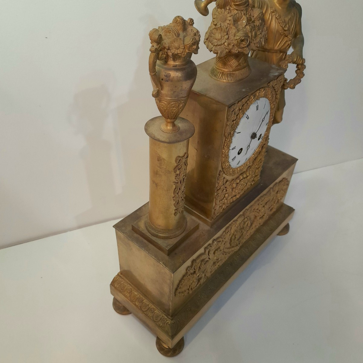 Gilt Bronze Clock With A Young Ephebe, Empire Period, Early 19th Century -photo-2