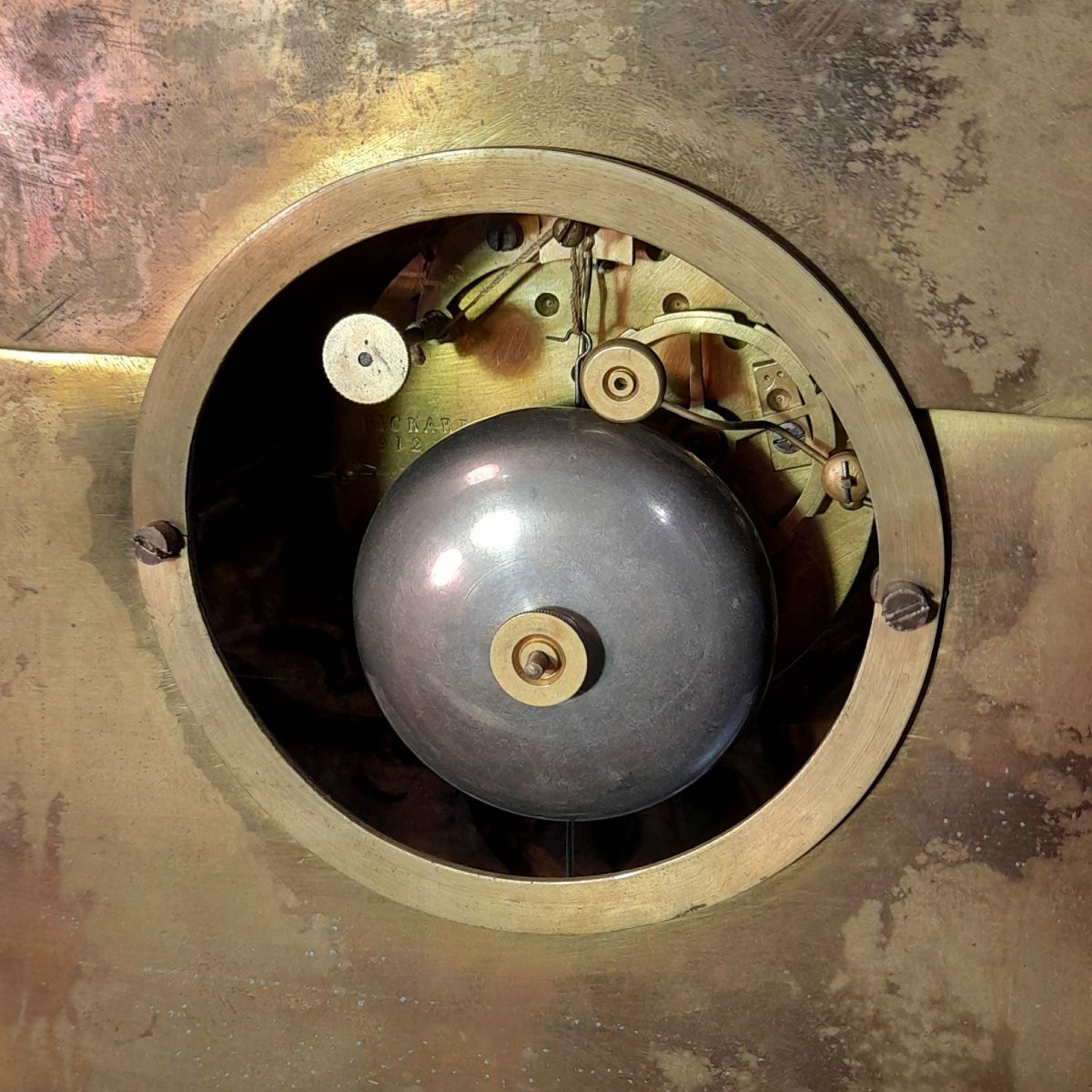 Shepherdess Clock, Gilt Bronze, 19th Century, Restoration Period -photo-3