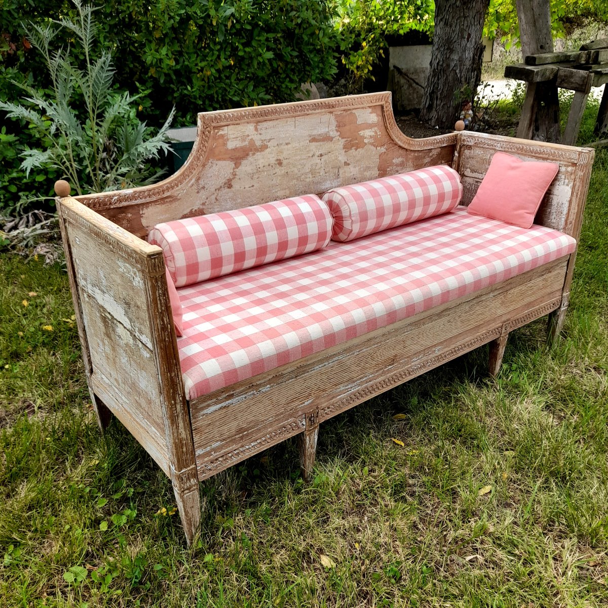  Banquette canapé victorien fin 18ème du 19ème -photo-3