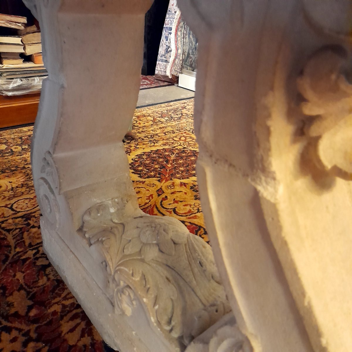 Grande table en marbre de style renaissance , dimensions 2,40 m-photo-2