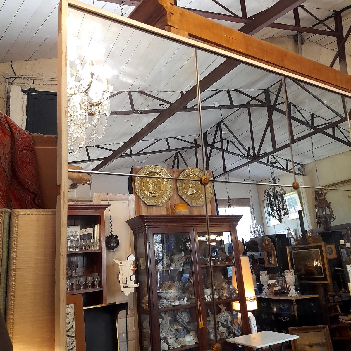Large Bistro Mirror, 2.25 M, 1950s -photo-3