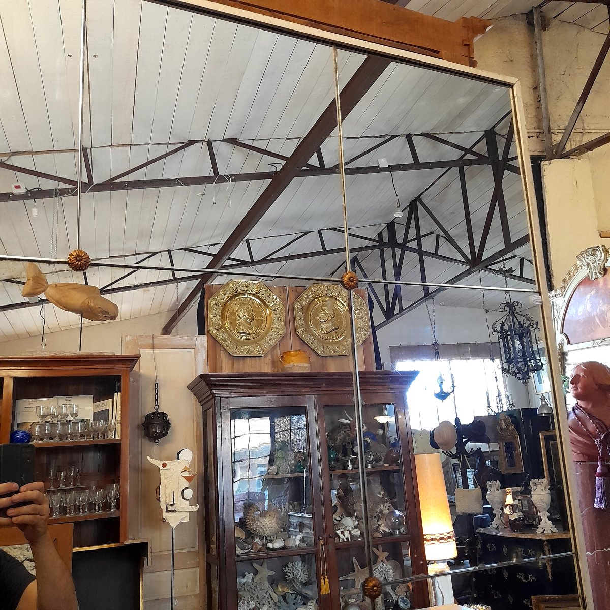 Large Bistro Mirror, 2.25 M, 1950s -photo-1