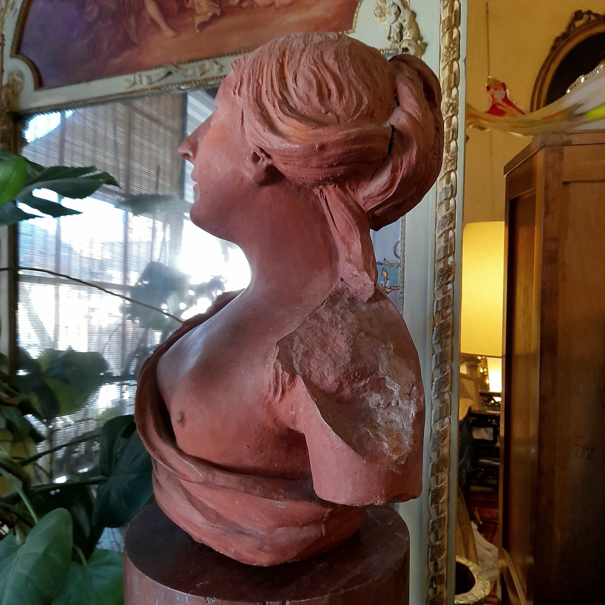 Bust Of Madame De Lafayette, Late 17th To Early 18th Century.-photo-2