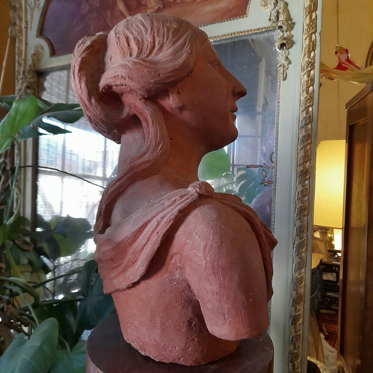 Bust Of Madame De Lafayette, Late 17th To Early 18th Century.-photo-3