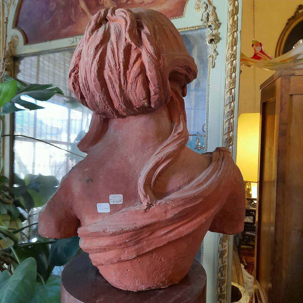Bust Of Madame De Lafayette, Late 17th To Early 18th Century.-photo-4