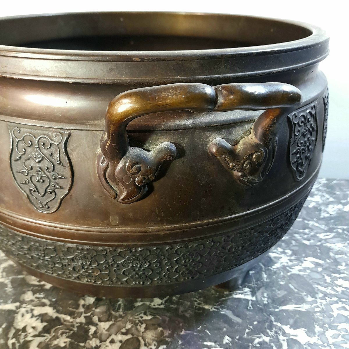 Large Bronze Incense Burner From Japan, Early 19th Century -photo-1