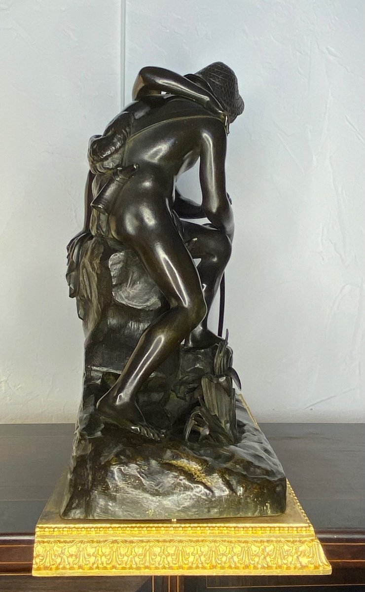 Sculpture Bronze - Daphnis Et Chloé - P.j.r Gayrard - France - XIX ème -photo-2