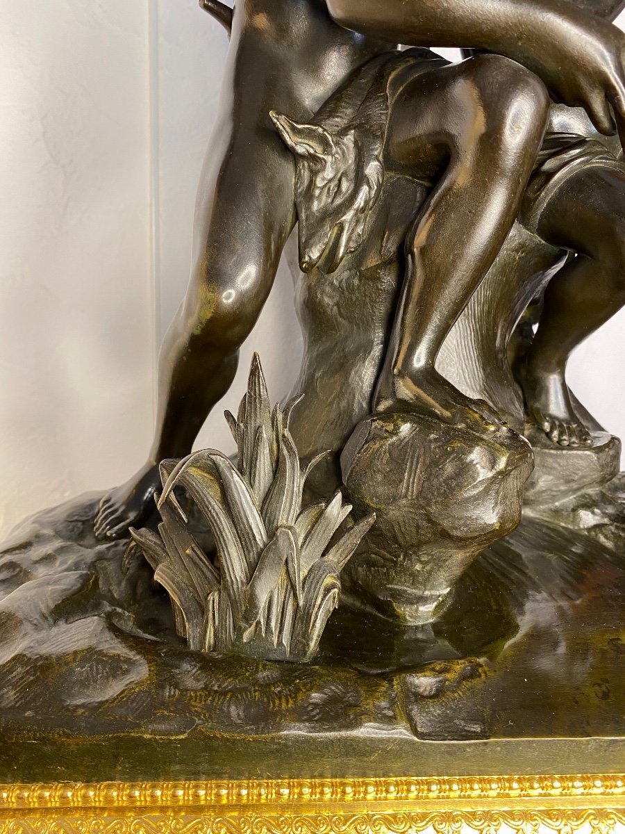 Bronze Sculpture - Daphnis And Chloe - Pjr Gayrard - France - XIX Th-photo-6