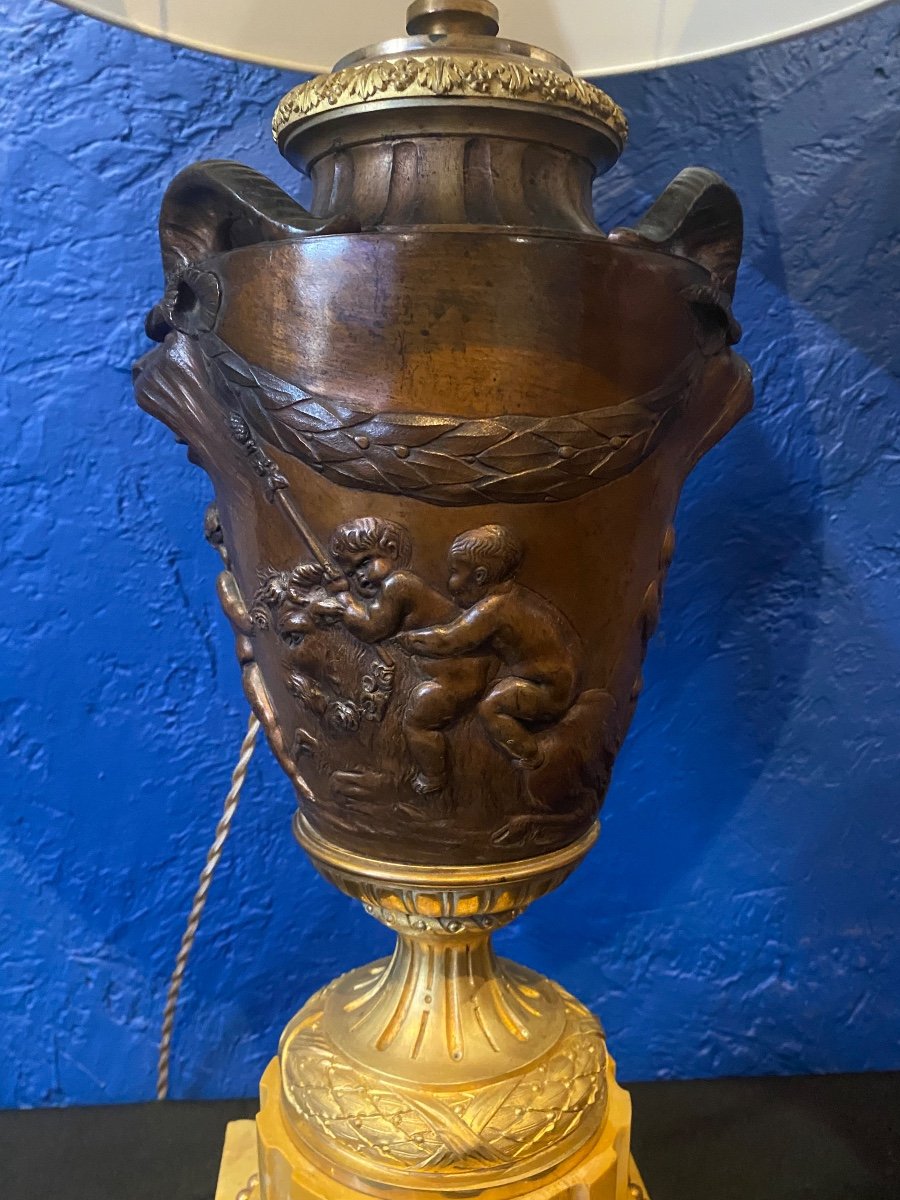 Paire De Lampe - Cassolettes - Bronze - Claudion (dlg) - France - XIX ème -photo-4