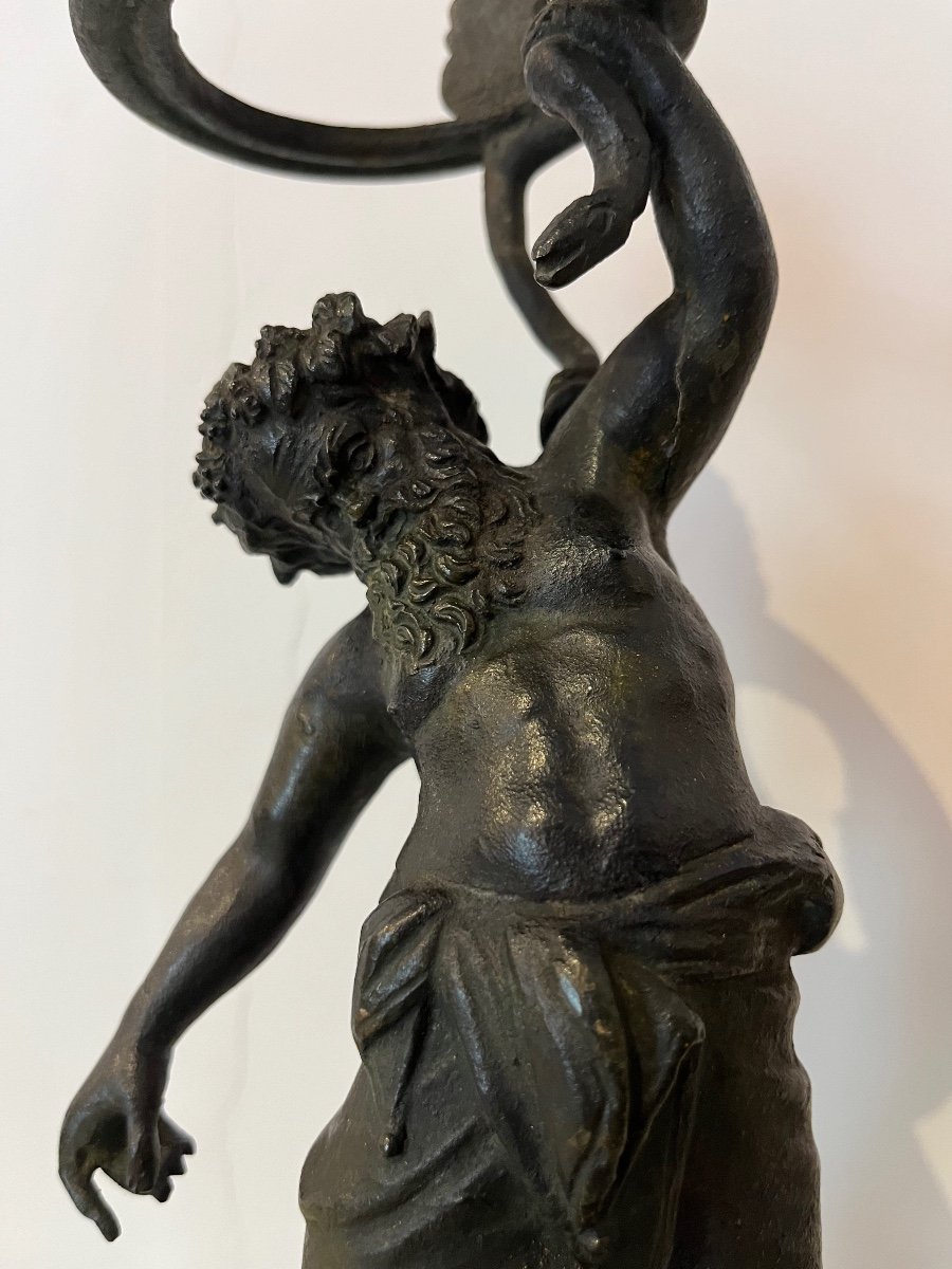 Bronze Sculpture - Grand Tour - Silenus - Italy - 19th Century -photo-4