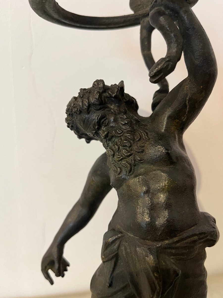 Bronze Sculpture - Grand Tour - Silenus - Italy - 19th Century -photo-3