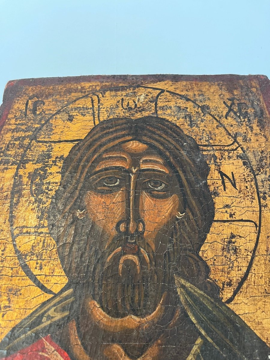 Icone Orthodoxe - Christ  - Grèce - XIX ème -photo-2