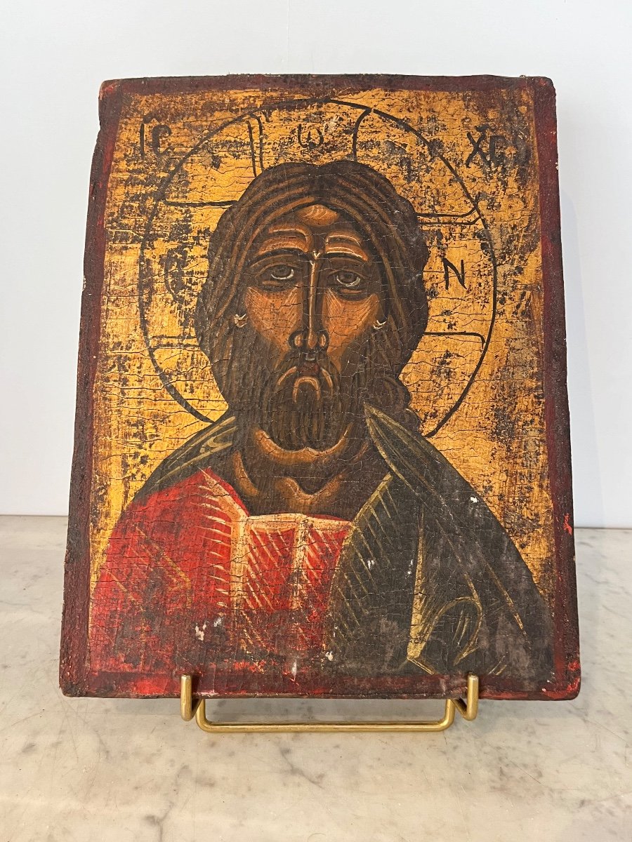 Icone Orthodoxe - Christ  - Grèce - XIX ème 