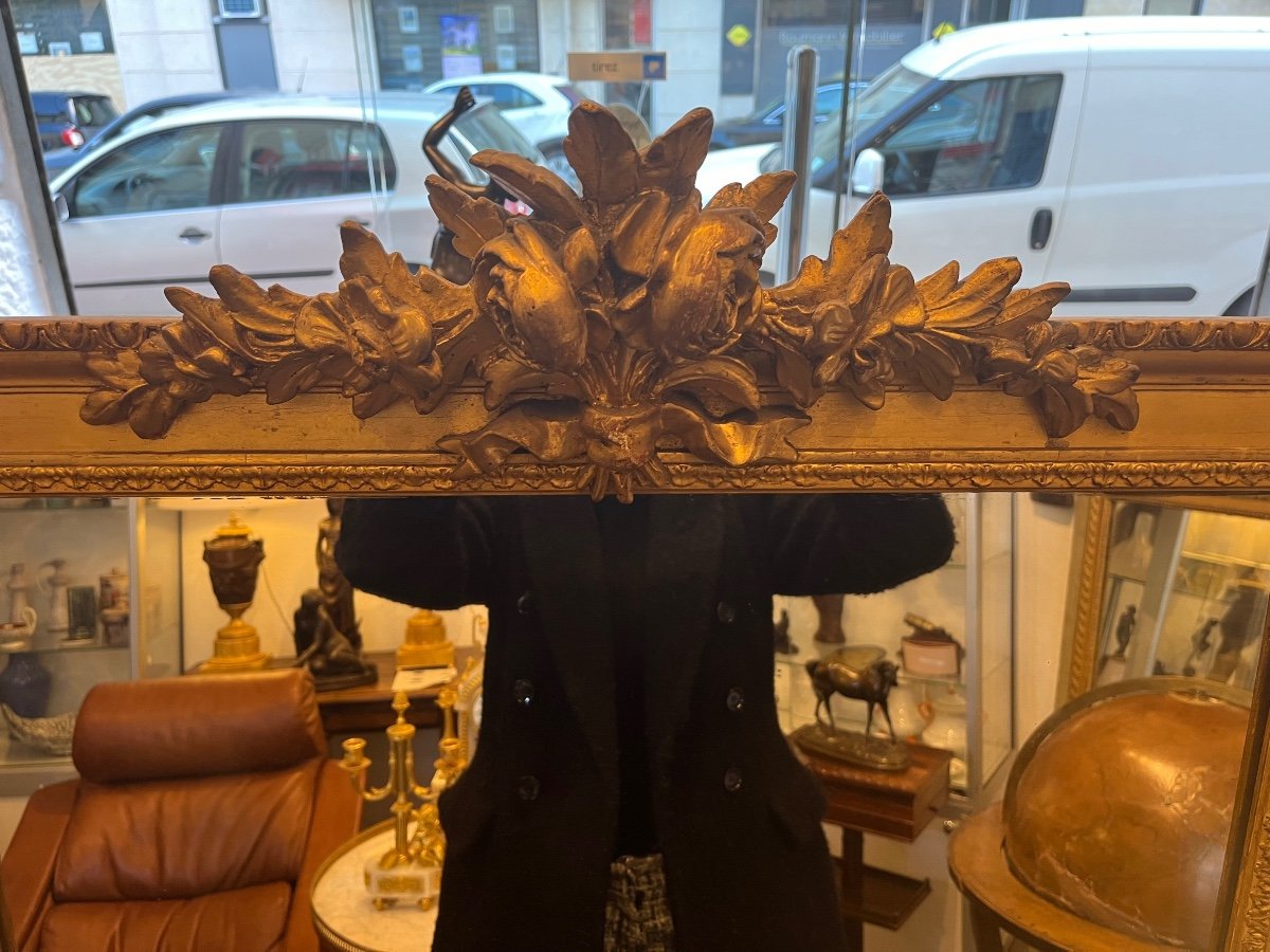 Important Mirror - Golden Wood - France - 19th Century -photo-4