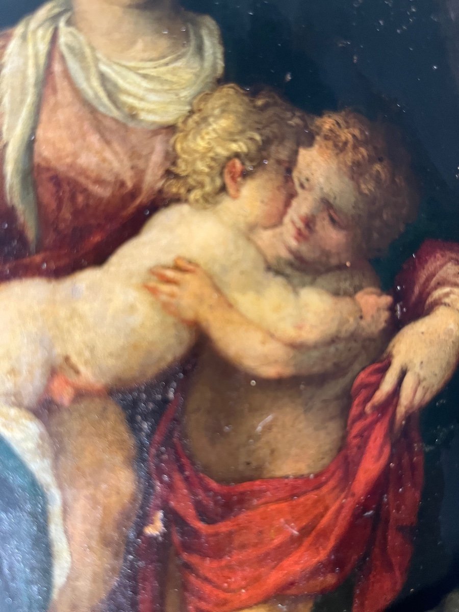 Tableau - Huile Sur Cuivre - Vierge à L’enfant - H. Rottenhammer - Allemagne - XVII ème -photo-4