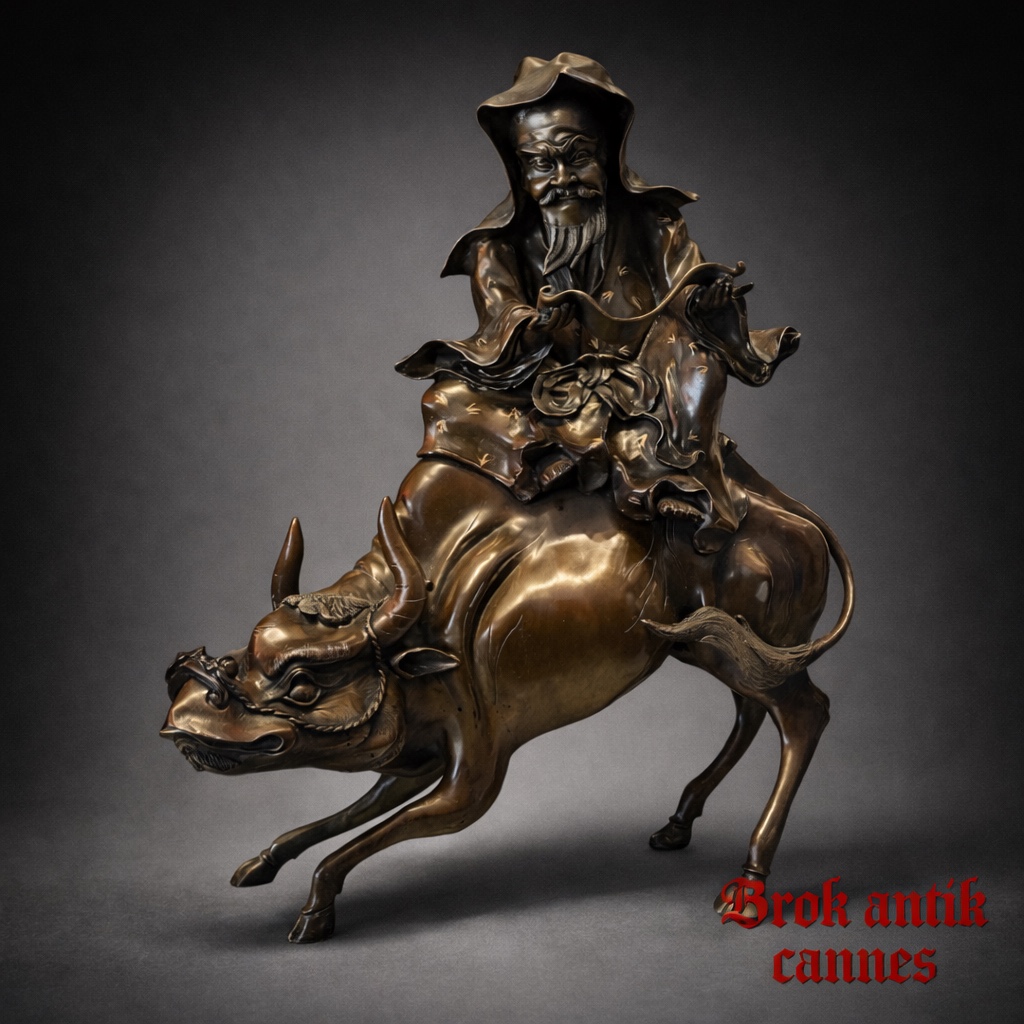Importante Sculpture - Bronze - Lao Tseu - Meiji - Japon - XIX ème 