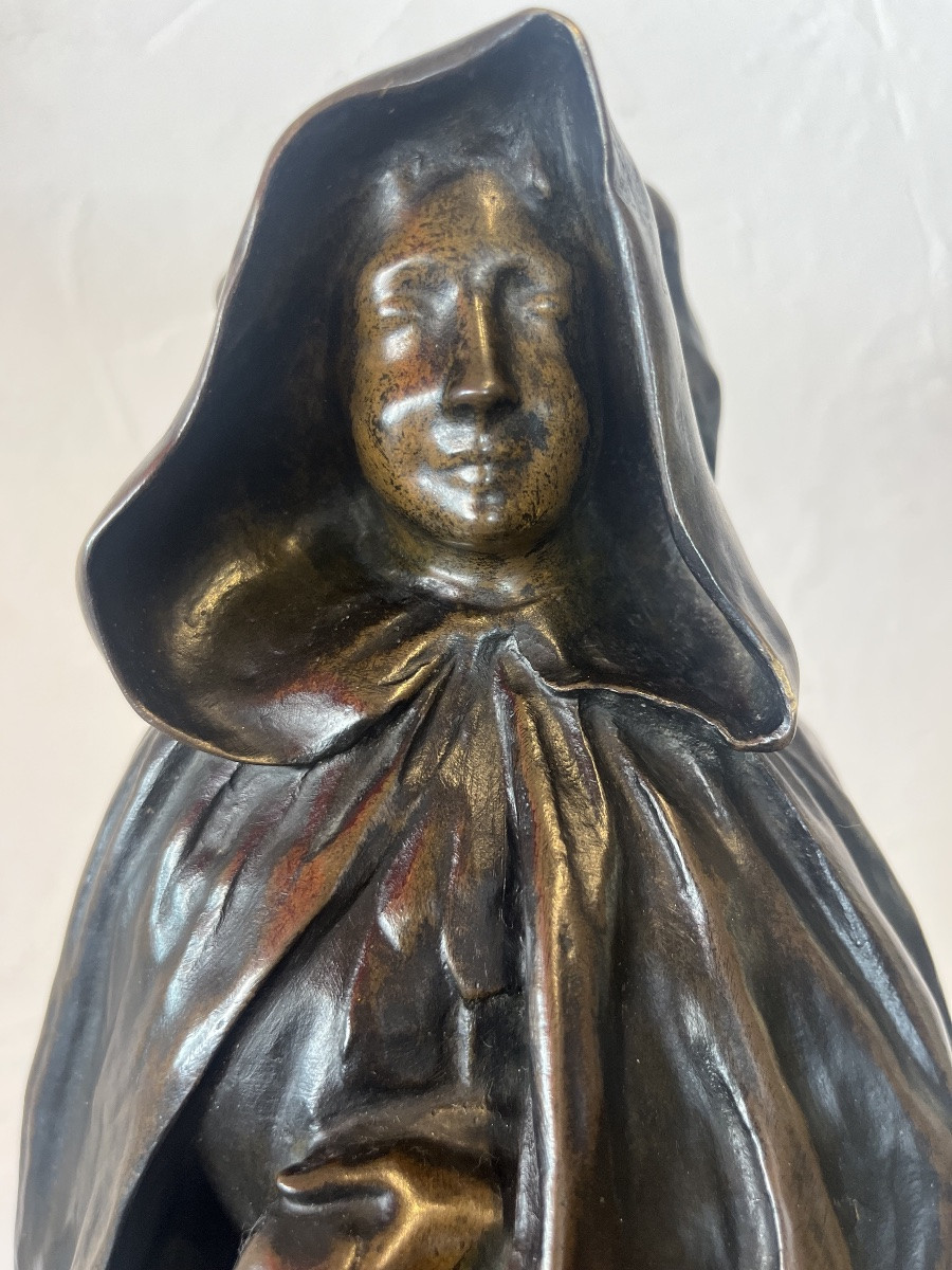 Sculpture bronze - la porteuse de lait - L. Laporte Blairsy - Houdebine - france - XIX ème -photo-1