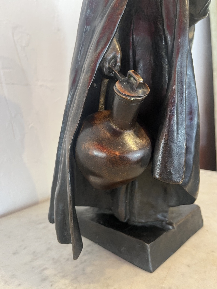 Sculpture bronze - la porteuse de lait - L. Laporte Blairsy - Houdebine - france - XIX ème -photo-2