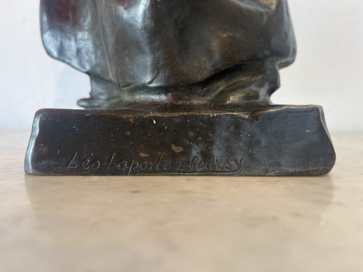 Sculpture bronze - la porteuse de lait - L. Laporte Blairsy - Houdebine - france - XIX ème -photo-3