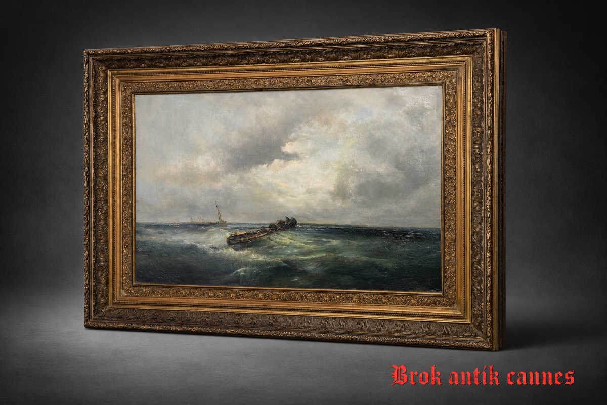 Important Oil On Canvas - Marine - T. Gudin - France - 19th Century