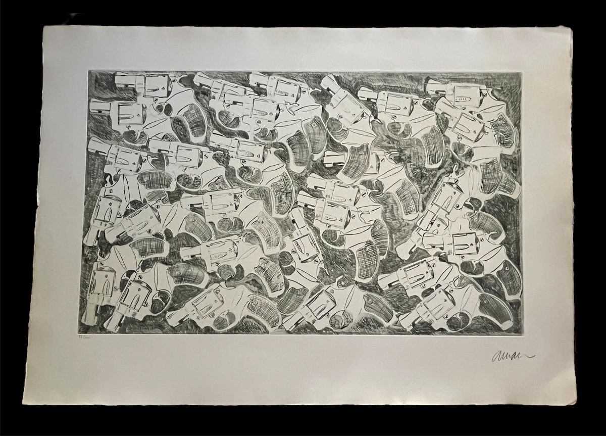 Signed Engraving - Arman - Western Accumulation - France - 20th Century 