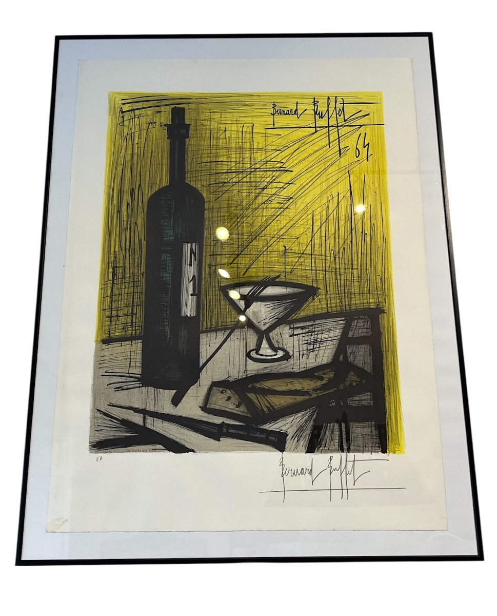 Lithographie (EA) -encadrée - Bernard Buffet - Nature morte - France - XX ème -photo-2