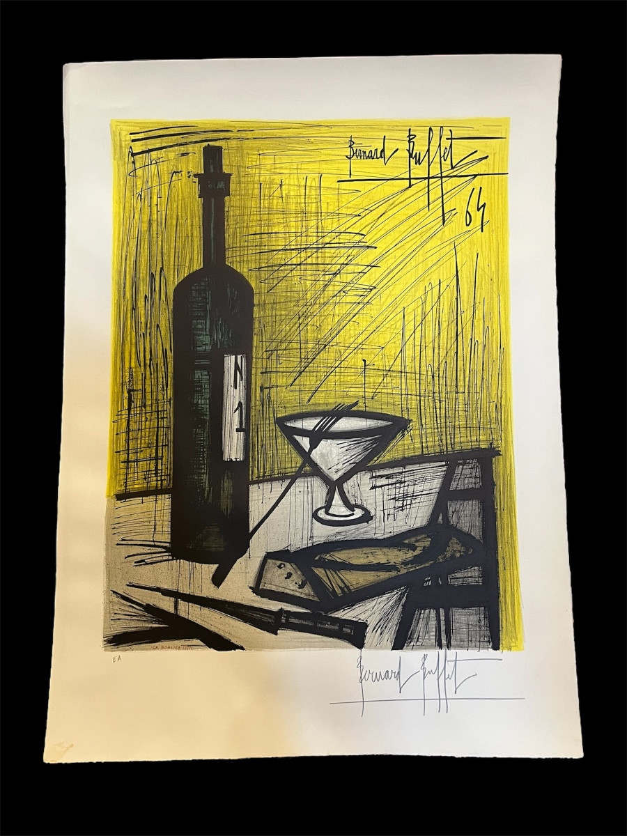 Lithographie (EA) -encadrée - Bernard Buffet - Nature morte - France - XX ème 