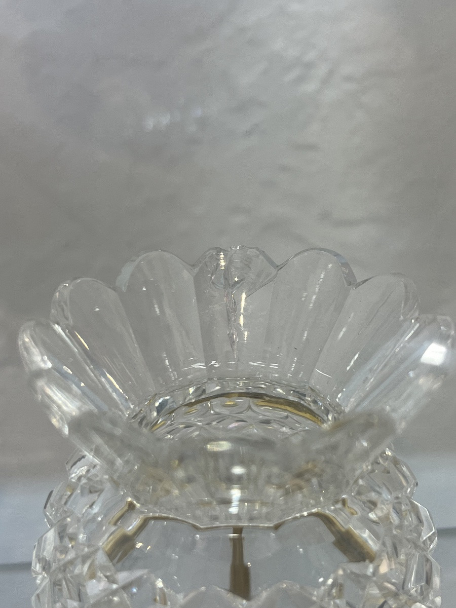 Ensemble de 4 petits vases - bronze / cristal - Angleterre - XIX eme-photo-8