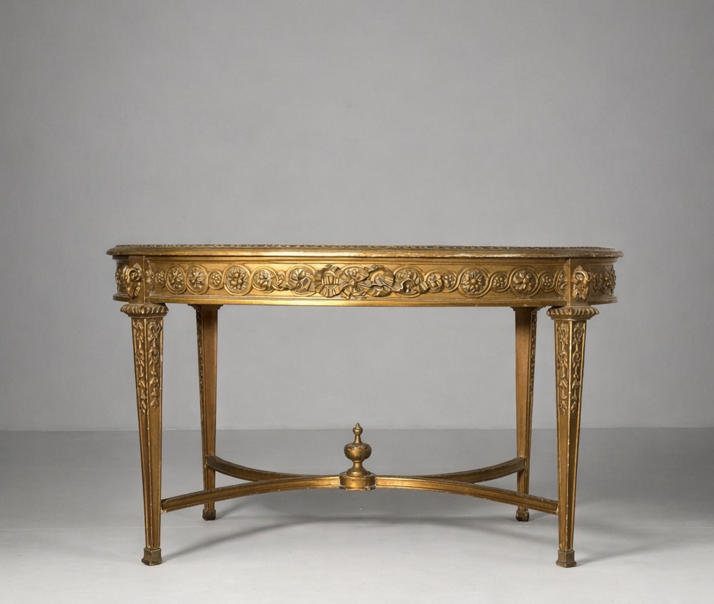 Table de milieu - bois doré / marbre - Napoléon III - france - XIX ème 