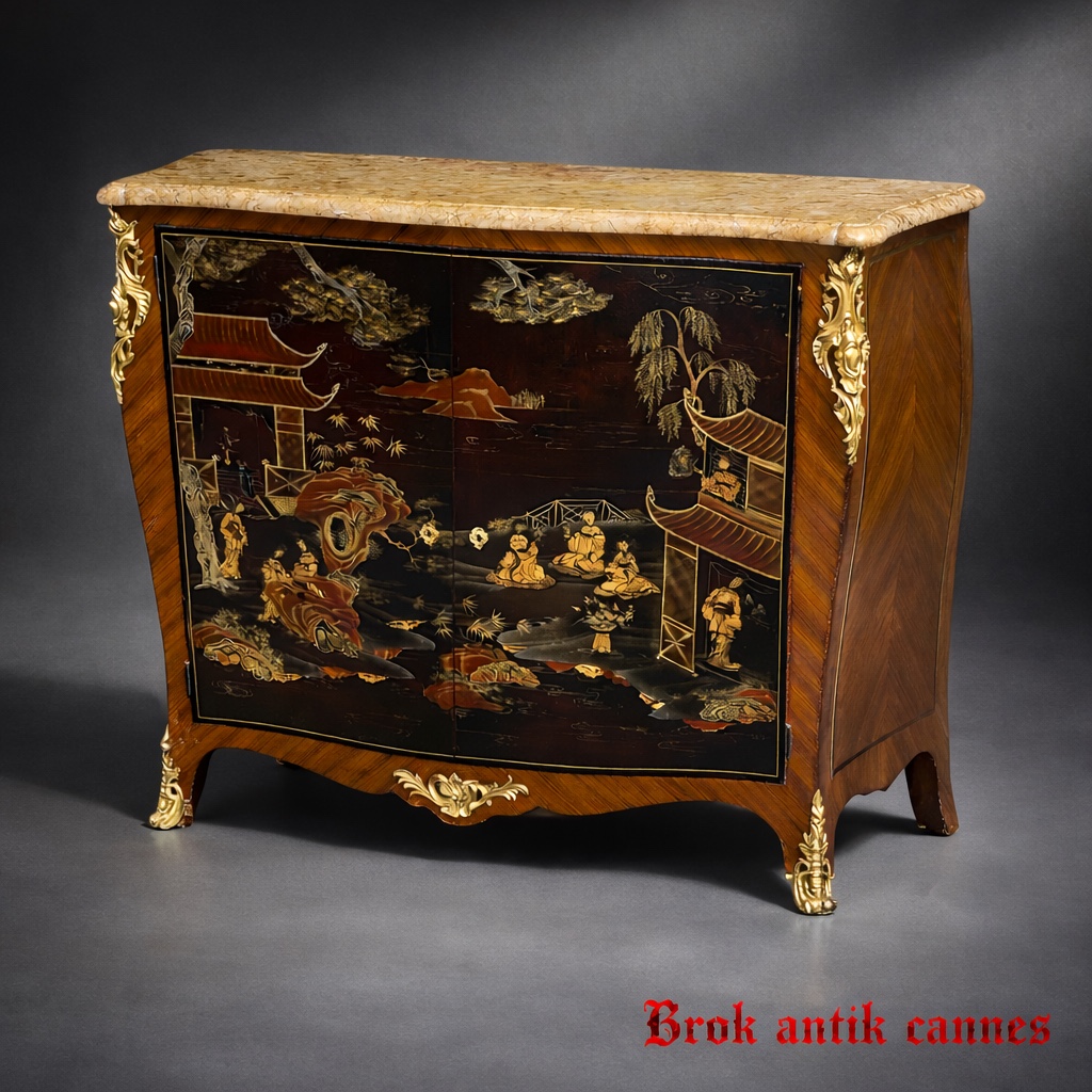 Side Table - Lacquered Wood - France - Late 19th Century 