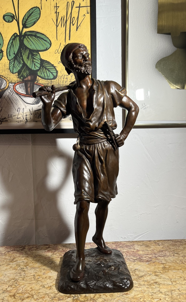 Sculpture - Orientaliste Bronze - Marcel Début - France - 19th Century -photo-7