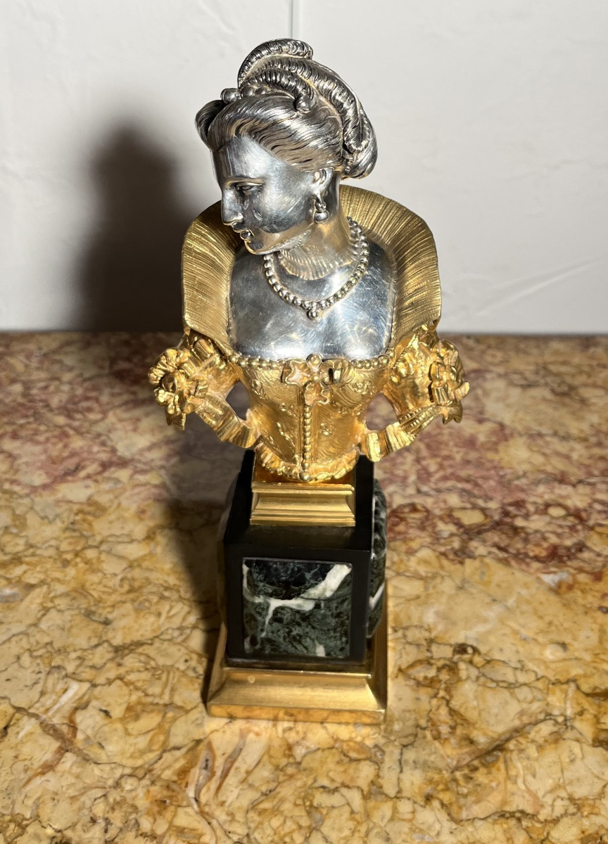 Sculpture  - bronze doré / argenté - France - XIX ème -photo-4