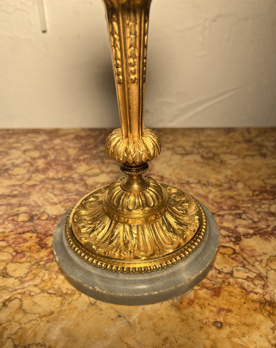 Paire de bougeoirs - bronze doré - France - XVIII ème -photo-3