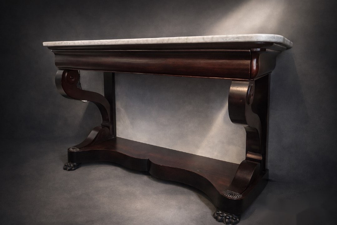 Console - Acajou et marbre - époque empire - France - XIX ème 