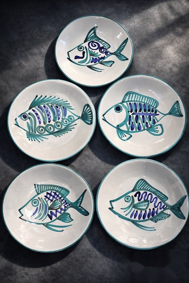 Set Of Plates - Ceramic - Robert Picault - France - 20th Century 