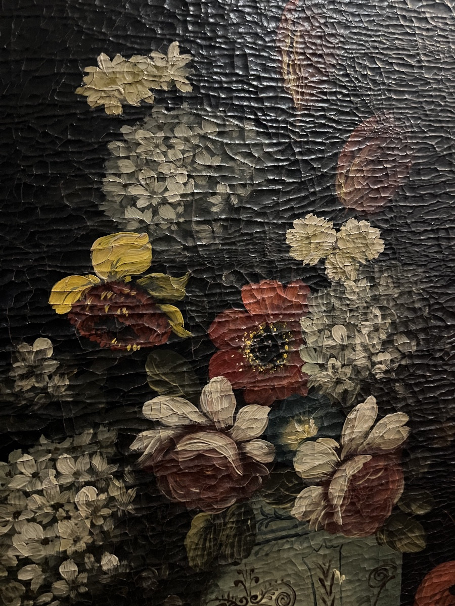 Painting - Oil On Canvas - Still Life - Netherlands - 19th Century-photo-4