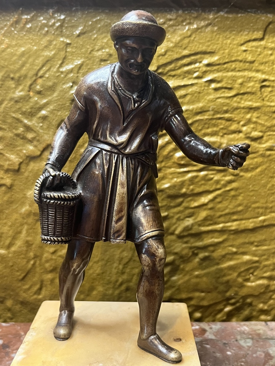 Sculpture - Bronze - Harvester - B. Prieur - France - 18th Century -photo-2