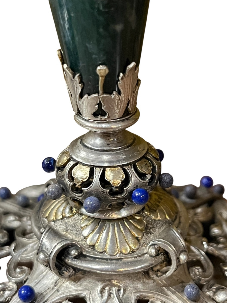 Pair Of Candlesticks - Silver/agate - Europe - Late 18th Century -photo-4